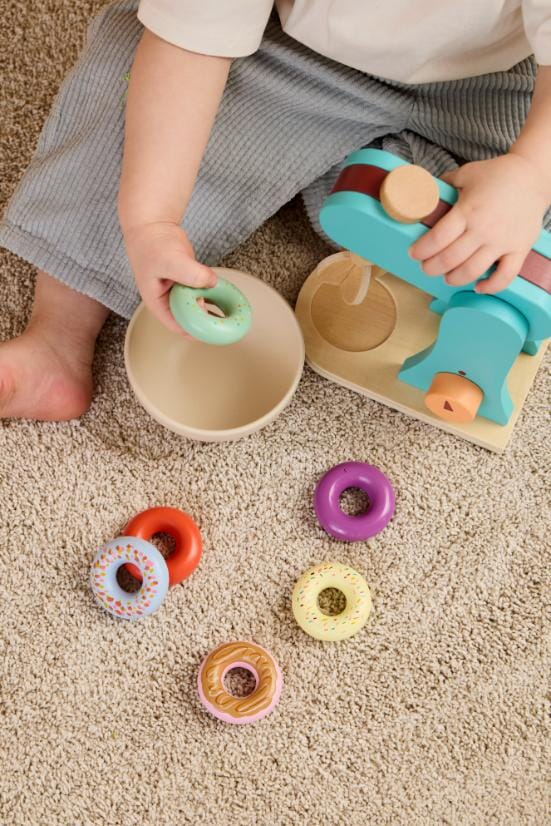 Houten mixer Blauw