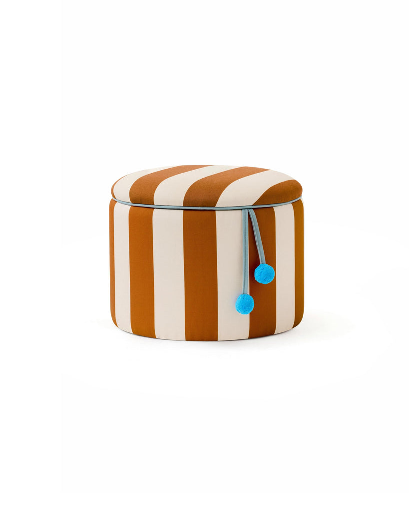 Sitzhocker Zylinder mit Stauraum - Braun - Kid's Concept