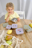 Snackdoosjes stainless steel - set van 3 - Happy Fruits - Cherry