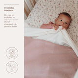 Gestreept gebreid deken - Purple pink/Soft pink