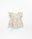 Gewebte Tunika mit Korallenprint – Fiber – Play Up