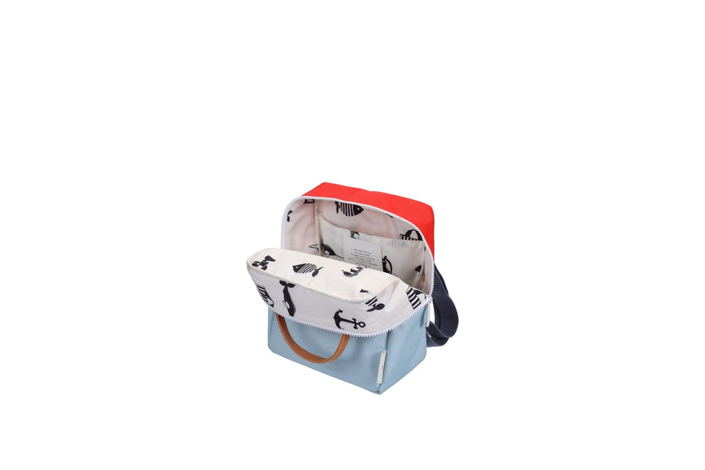 Rugzak small - Wonders Red hat + Zissou blue