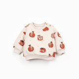 Fleece sweater met print - Pomegranate