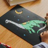 Kidyneon – Leuchtendes Kunstwerk-Set – Dino – Kidywolf