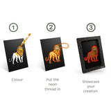 Kidyneon – Leuchtendes Kunstwerk-Set – Tiere – Kidywolf