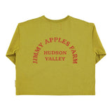 T-shirt met lange mouwen - Olijfgroen met appelprint