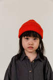 beanie fonzie - rot - hvid