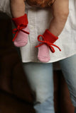 Booties - Cotton candy / Red