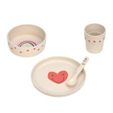 Serviesset - Happy Rascals Heart Lavender