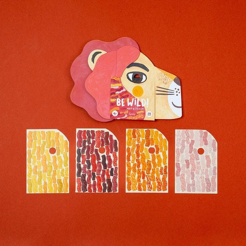 Masker met stickers Be Wild! Leeuw - Londji