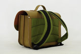 Lederen schooltas met magneetsluiting - Dino Moss