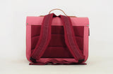 Lederen schooltas met gespen - Antique Pink