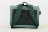 Lederen schooltas met gespen - Azul
