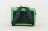 Lederen schooltas met gespen - Pastel Green