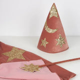 Fluwelen Tovenaarskostuum - Roze
