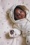 New born onesie met kap - Lemon 