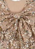 Lila jurk - Gold glitter