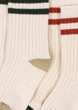 2er-Pack Rippsocken - Green stripe - Konges Slojd