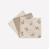 Tetradoeken 30x30cm - Holly Flowers set van 3