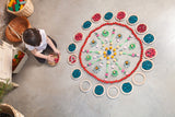 Houten mandala kleine munten - Grapat