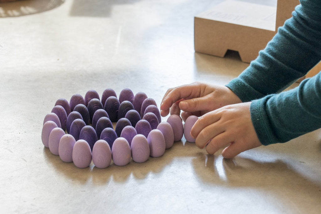 Houten mandala eggs - Grapat