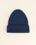 beanie fonzie - blue - hvid
