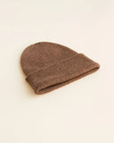 Beanie Fonzie - newborn - Mocha - Hvid