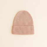 beanie fonzie - newborn - rose - hvid