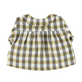 Peter Pan collar blouse - brown checkered - piupiuchick